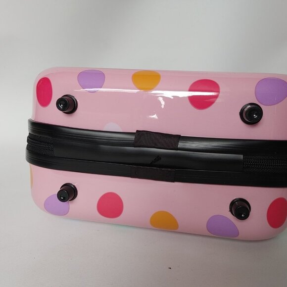 Heys Fashion Hardside PINK Polka dot Luggage Carry On - Picture 5 of 9